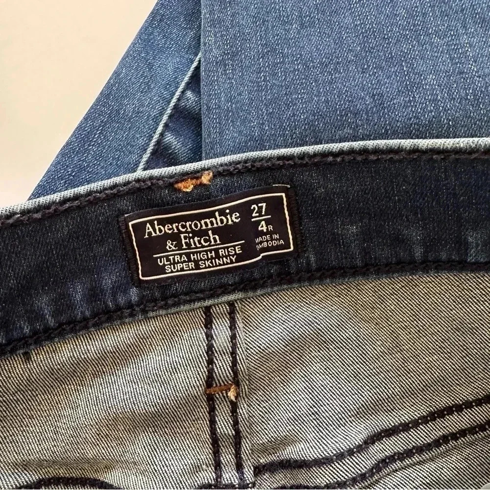 Abercrombie & Fitch Ultra High Rise Super Skinny Jeans Size 27 - Picture 3 of 7